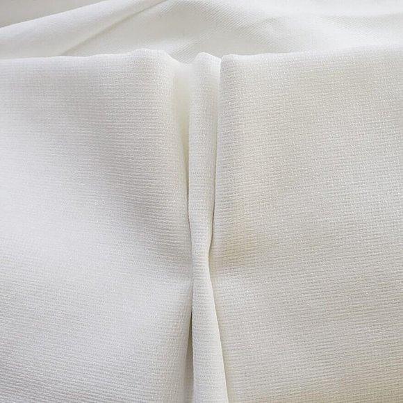 The Curtain Exchange Custom Luxury Drapes 84W 107L Linen & Silk White Euro Pleat - Picture 7 of 9